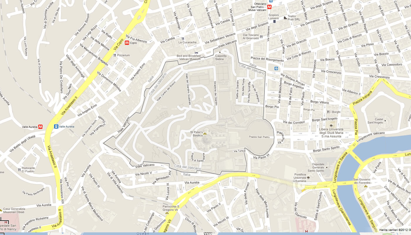 map of vatican city
